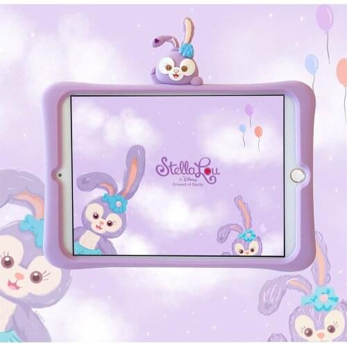 Cute Cartoon Purple Rabbit Cover For iPad 7th 8th 10.2 6th 9.7 2018 2017 Pro 10.5 11 Air 1 2 3 4 Tablet Case Silicon Stand Shell