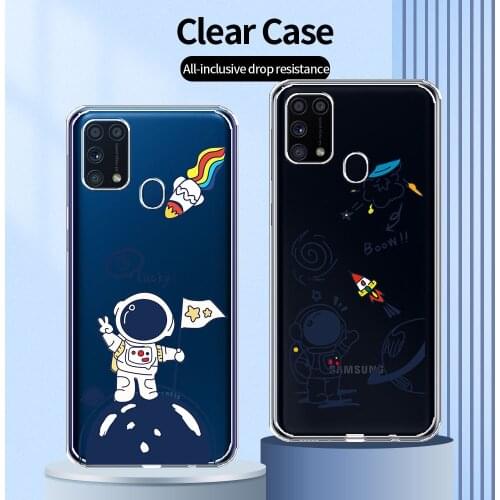 For Samsung Galaxy M31 Case Clear Soft Cover For Samsung Galaxy M31 Prime Shockproof Phone Bag on Samsung M31 Transparent Case