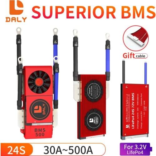 BMS 4s LiFePO4 12v 80A 100A 120A 150A 200A 250A 18650 Bluetooth UART function Lithium battery daly smart BMS with balance