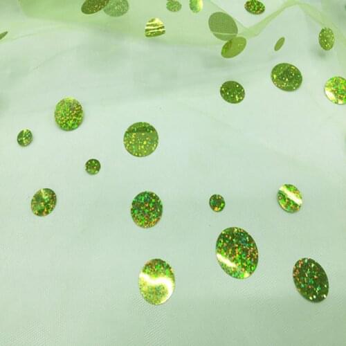 Party Decoration Fabric Net with Laser Sequins Shiny DIY Fabric Mesh Fabric Wedding Dress Craft Material 1 Yard