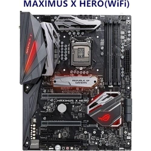 For aSUS Motherboard ROG MAXIMUS X HERO WI-FI AC Z370 Socket LGA 1151 i7 i5 i3 DDR4 PCI-E 3.0 Original Desktop Used Mainboard