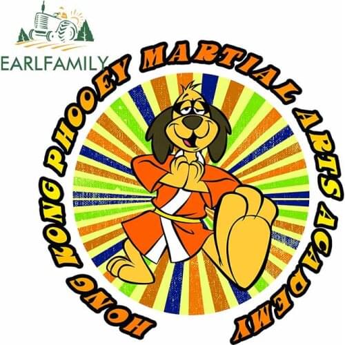 EARLFAMILY 13cm x 12.8cm for Hong Kong Phooey Martial Arts Car Stickers Scratch-Proof Bumper Decal Refrigerator Trunk Graphics