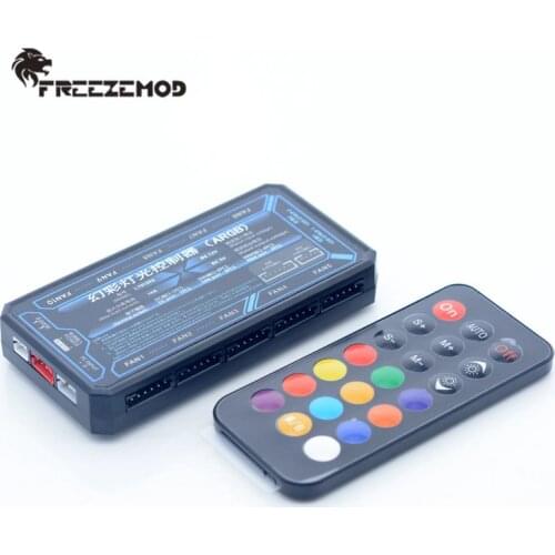 FREEZEMOD computer water cooler 5V Aurora full color rainbow remote control hub motherboard synchronization. CH-YKKZ-BX