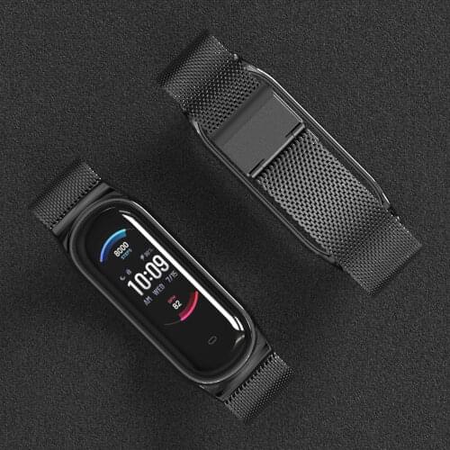 For Amazfit Band 5 Strap for Xiaomi Mi Band 6 5 4 3 Wristbands Metal for Mi Band 5 Bracelet Miband 4 Wrist Belt Mi Band 6 Strap
