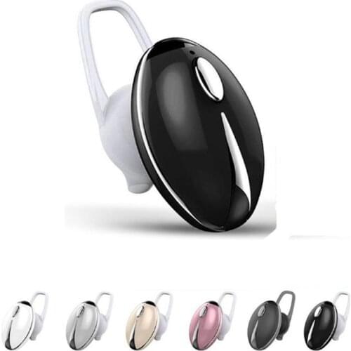 Mini Wireless Bluetooth Earphone Handsfree Stereo Headset with Mic Invisible Beautiful Shock 4D HIFI sound Earbuds Earphone