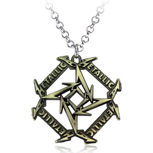 Retro Mens Necklace Trendy Classic Unisex Hip-hop Nightclubs Metal Music Movies Games Pendant Necklaces Punk Style Jewelry Gift
