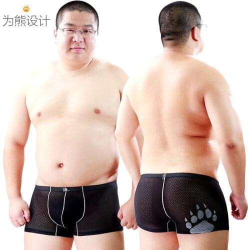 Bear Paw Claw Underwear Plus Size Mens Mesh Boxers Gay Gauze Transparent Shorts Designed For Gay Bear Free Shipping M L XL XXL