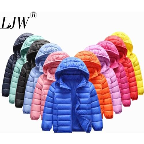 New 2021 childrens winter light casual jacket childrens winter jacket girls coat baby clothes childrens winter clothes 2-12