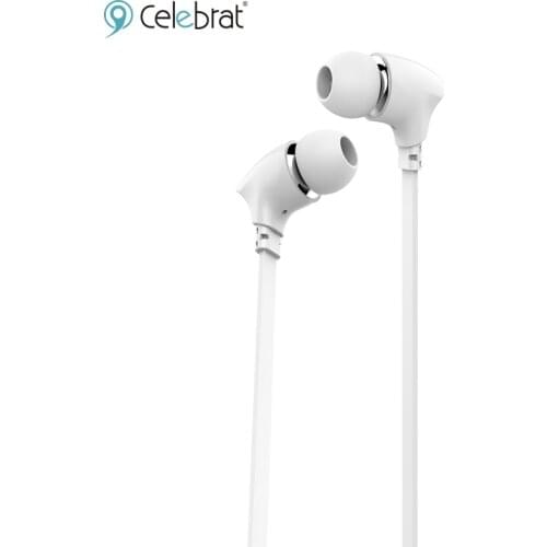Celebrat G3 Wired Control Handsfree Earphones Flat Cable Earbuds Sport Running earphone with Mic for nova 7 se