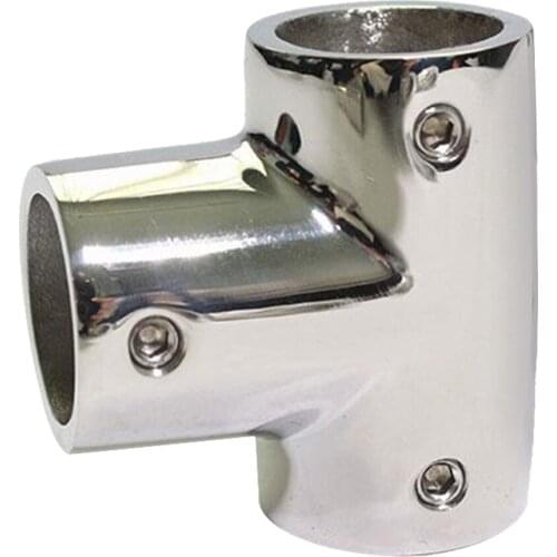 316 Stainless Steel Boats Handrail T/Tee Fitting - Heavry Duty 90 Degree Rail Connector for 22mm Pipe Tubing