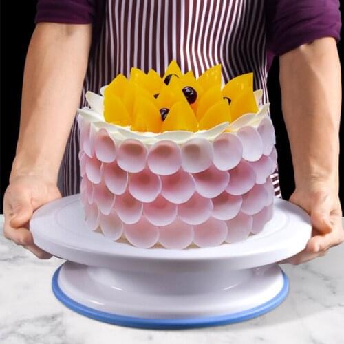 Cake Turntable Baking Mould DIY Cake Tray Rotating Round Turntable Pastry Decoration Tools Kitchen Baking Supplies Accessories