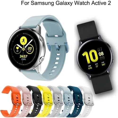 20mm Silicone Watch strap for Samsung Galaxy Watch Active 2 Sport Smart Wristbands for Samsung Gear S2 Classic Strap