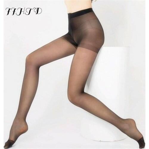Sexy Breathable Tights Women High waist Sun Protection Pantyhose T crotch Nylon Tights Stretchy Slim Stockings Female