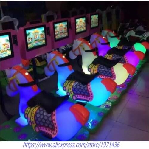 Hot Sale Coin Operated Video Racing Horse Kiddie Rides Arcade Game Machine For Kids