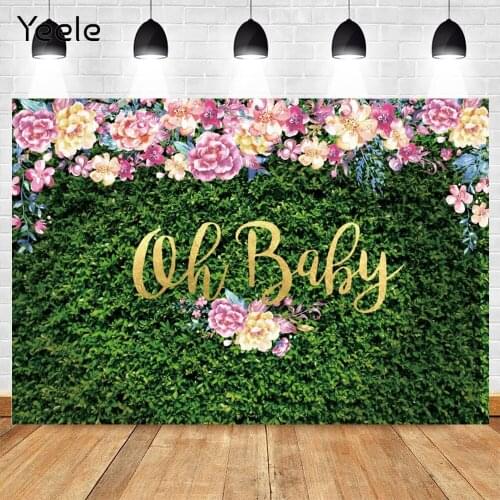 Yeele Green Grassland Flower Photography Backdrop Safari Party Wild Woodland Baby Birthday Background Photocall Photophone Props