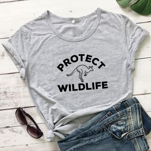 Protect Wildlife T-shirt Funny Unisex Animal Nature Lover Gift Tshirt Cute Women Short Sleeve Graphic Tee Shirt Top Streetwear