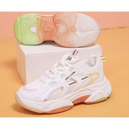 2021 New Casual Sneaker New Fashion Woman Mesh Shoes 2021 Mesh Breathable Ladies Platform Sneaker Soft Mixed Colors Femme Shoes