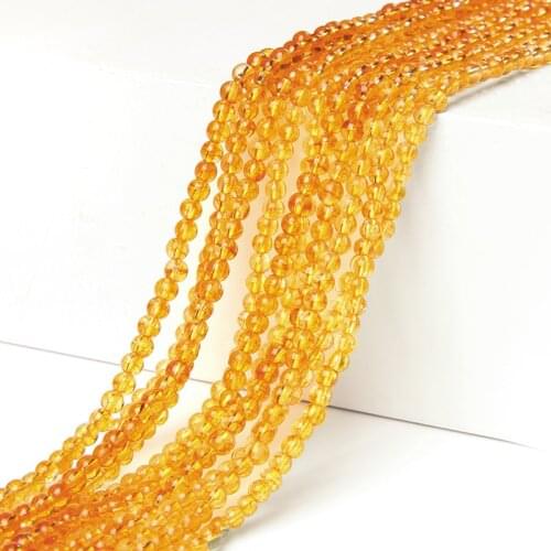 15.5" Natural Grade AA Citrine 3 mm Small Garnet Stone Beads Polished Drilled Spacer Strand Beaded DIY Making Jewelry Bracelet