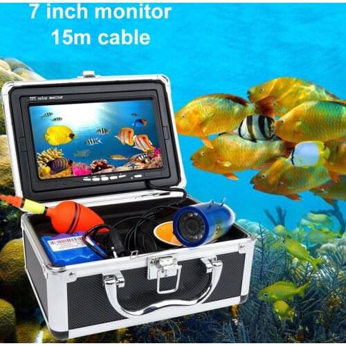 15m 30m 50m Underwater Fishing Video Camera Fish Finder IP68 Waterproof 12 LEDs 7inch Monitor