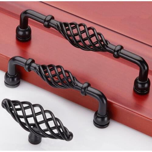 3.75" 5" Dresser Pull Drawer Pulls Handles Knobs Black Kitchen Cabinet Pulls Door Handle Unique Modern Furniture Handle 96 128mm