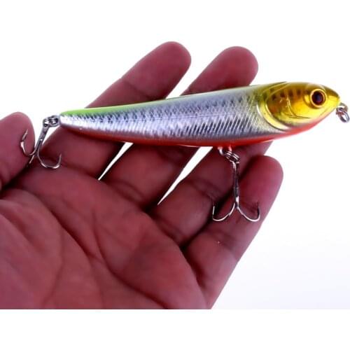 8pcs Top Water Artificial Pencil Lure 10cm 14g Fishing Lure Surface Swim Bait Hard Plastic Bait Isca Pesca Fishing Tackle