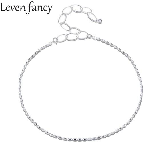925 Sterling Silver Oval Ball Bead Short Chain Necklace Lady Fashionable Birthday Jewelry Gift Real Silver 925 Choker for Girls