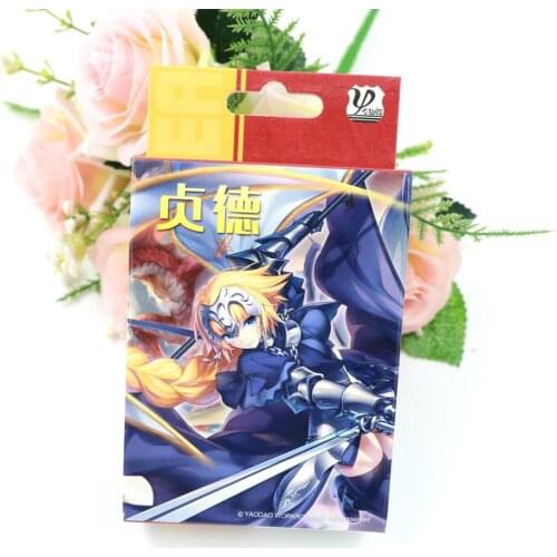 Anime Fate/Grand Order FGO Cartoon Poker Cards Colorful Printed With Desk Cards/Playing Cards for DIY Cosplay Accessories