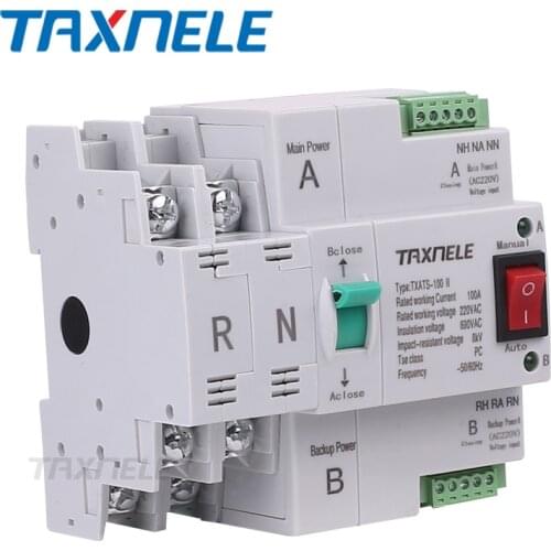 MCB type Dual Power Automatic transfer switch 2P 4P 100A ATS Circuit Breaker Electrical Switch