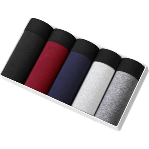 Men Underwear Boxer Cotton Man Under wear Breathable Solid Boxershorts Men Boxers Underpants boxer homme 5pcs/ pack