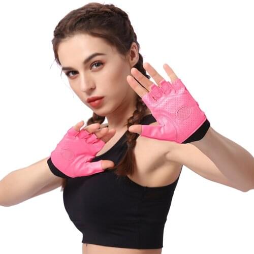 Brand Pro Gym Fitness Gloves Half Finger Non-slip Training Sport Kettlebell Dumbbell Powerlifting Women Glove Yoga Body Building