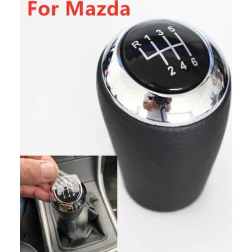 For MAZDA 3 BK BL (06-12) 5 CR CW (05-13) FOR MAZDA 6 II GH (07-12) CX-7 ER (06-12) 5 6 Speed Car Gear Shift Knob Accessories