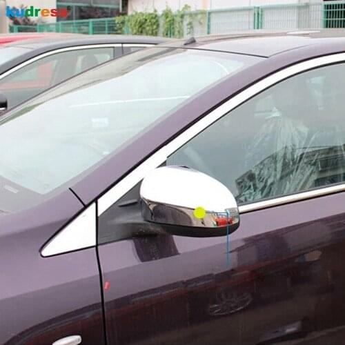 For Toyota Vios Yaris Sedan 2013 2014 2015 Chrome Rearview Mirror Cover Trim Side Door Mirrors Frame Covers Car Accessories 2pcs