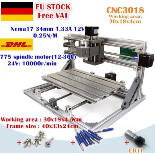 [EU Free VAT] USB 3018 GRBL Control 3 Axis DIY CNC Machine 30x18x4.5cm Pcb Pvc Laser Engraving Wood Router Milling