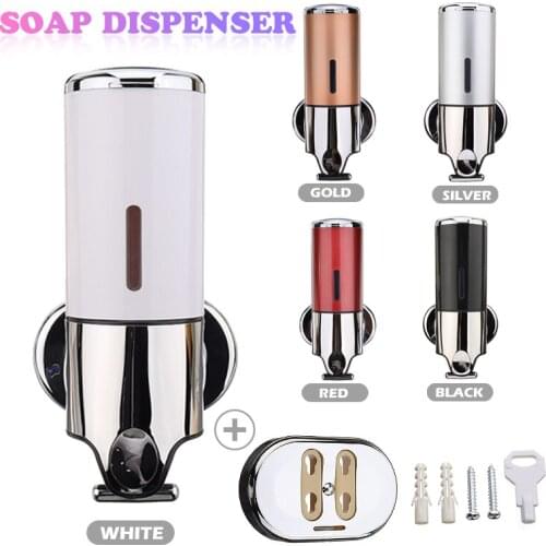 Hot Sale Wall Mounted Soap Dispenser 500ML Liquid Soap Container Shampoo Dispenser Holder For Hotel Home Kitchen