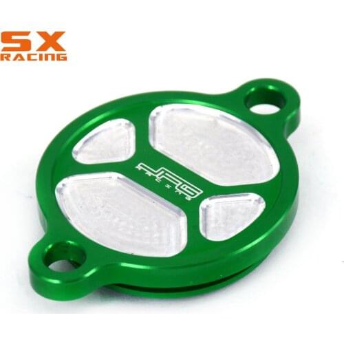 Motorcycle CNC Green Oil Filter Cleaner Cap Cover For KAWASAKI KX450F KX 450F KXF450 KXF 450 2016-2019 2020 Drit Bike Motocross
