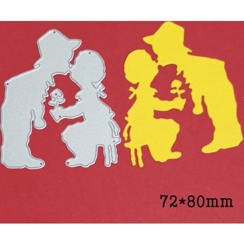 Boy kiss girl Metal Steel Cutting Dies Craft Knife Blade Punch Die Stencils for DIY Scrapbooking Decorative Paper Cards Die