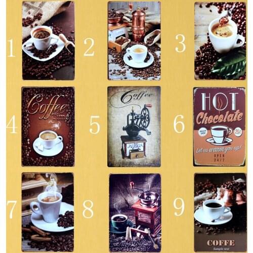 [ Mike86 ] Coffee Painting Wall Tin Sign Metal Plaque Vintage Gift Cafe Decor 20X30 CM HP-1