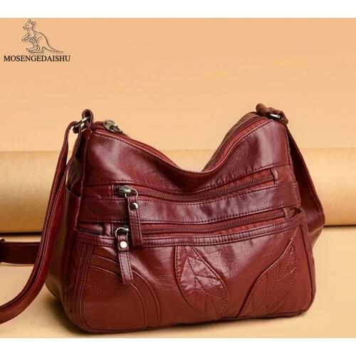 Fashion Leaf Pattern Design Women Shoulder Bags 2021 New Ladies Messenger Bag High Quality PU Leather Womens Wallet Sac Femme