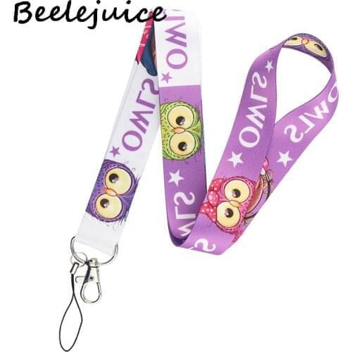 24pcs Cartoon Owl Classical Style Lanyard For keys The 90s Phone Working Badge Holder Neck Straps Phone Ropes webbings ribbons