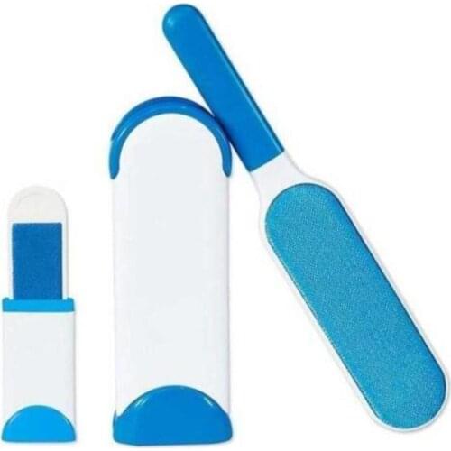 Pet Self Cleaning Dust-lint Picking Brush Set ; Dust Feather Cleaner Blue Brush Set Cat Dog Bristle Collection