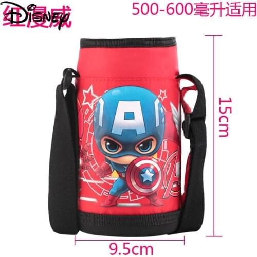 Disney Original Universal Childrens Cartoon Cup Holder Thick Waterproof Embroidery Anti-fall Strap Portable Silicone Cup Holder