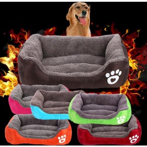 Large Pet Cat Dog Bed 5 Colors Warm Cozy Dog House Soft Fleece Nest Dog Baskets Mat Autumn Winter Waterproof Kennel9