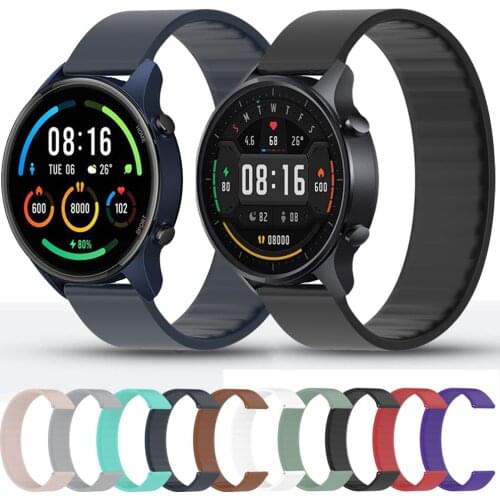 Solo Loop For Xiaomi MI Watch / MI Watch Color Strap Elastic Belt Silicone Bracelet Wristband sports Watchbands 22mm Watch Band