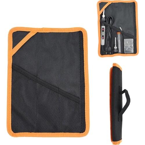 Timostention Oxford cloth soldering iron welding tool storage bag portable electronic accessories household repair tools reel