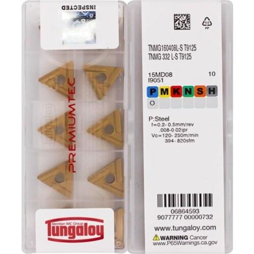 TNMG160408L-S T9125 100% Original TUNGALOY carbide insert with the best quality 10pcs/lot free shipping