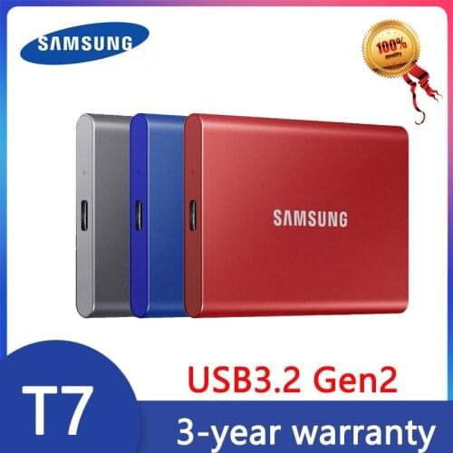 Samsung T7 Solid State Mobile Hard Drive 1t High-Speed USB 3.2 Portable Encryption Type-c Compatible For Laptop