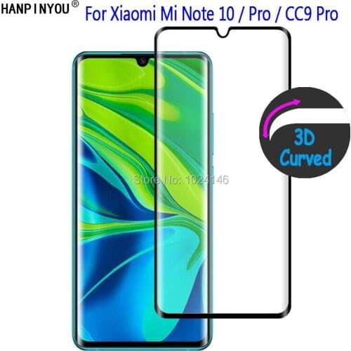 For Xiaomi Mi Note 10 Lite CC9 Pro HD Clear /Anti Blue Purple Light 9H 3D Curved Full Cover Tempered Glass Film Screen Protector