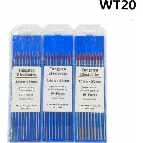 10pcs Red Color Code 150MM Thorium Tungsten Electrode Head Tungsten Needle/Rod for the TIG Welding Machine with TIG Function
