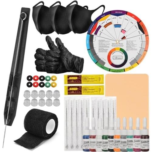 3D Handmade Tattoo Pen Tattoo Hand Needle Set DIY Tattoo Stick Poke Needle Tattoo beginners Practice Set TSLM1