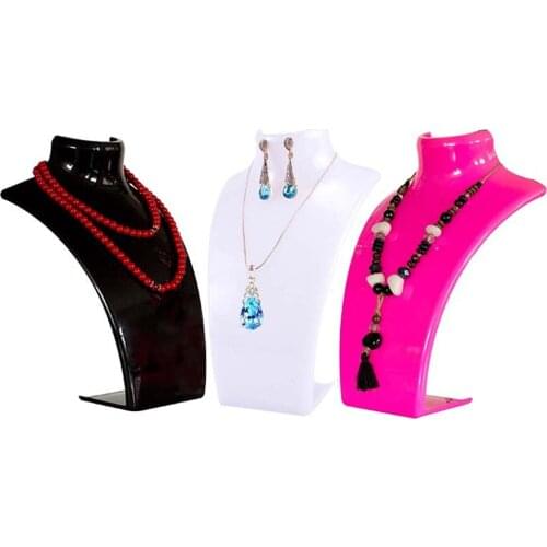 4PCS Acrylic Mannequin Necklace Jewelry Display Stand Pendant Rack Holder Organizer Decorate Jewelry Display Shelf